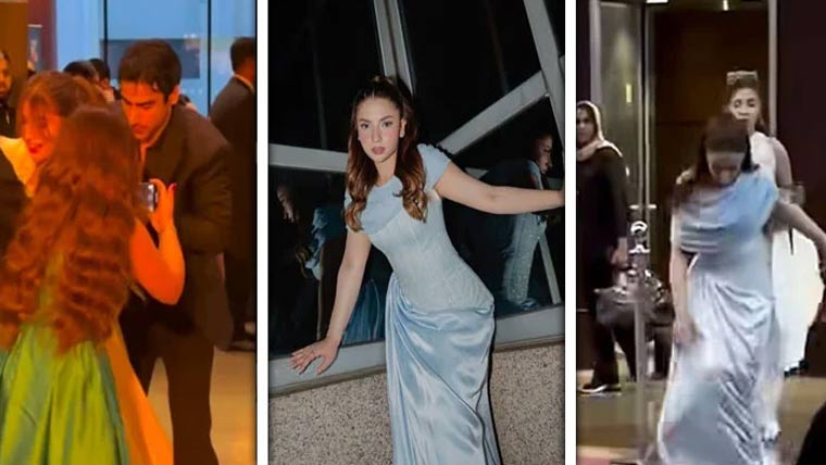 دانانیر مبین پھر ریڈ کارپٹ  پر لڑکھڑا گئیں، ویڈیو وائرل