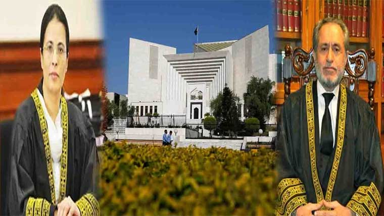 سپریم کورٹ ورلز کیلئے 24 ججز بیٹھے : جسٹس مندوخیل، سب نہیں تھے، میرا نوٹ موجود: جسٹس عائشہ 