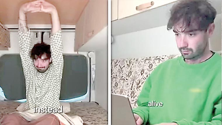 مہنگائی سے تنگ نوجوان فلیٹ چھوڑ کر وین میں رہنے لگا