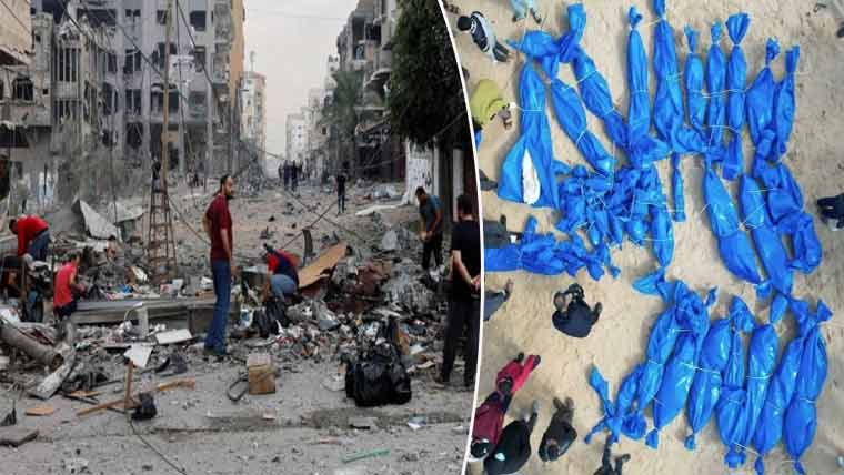 غزہ :مزید45فلسطینیوں کی لاشیں واپس،رفح بارڈر بدستور بند