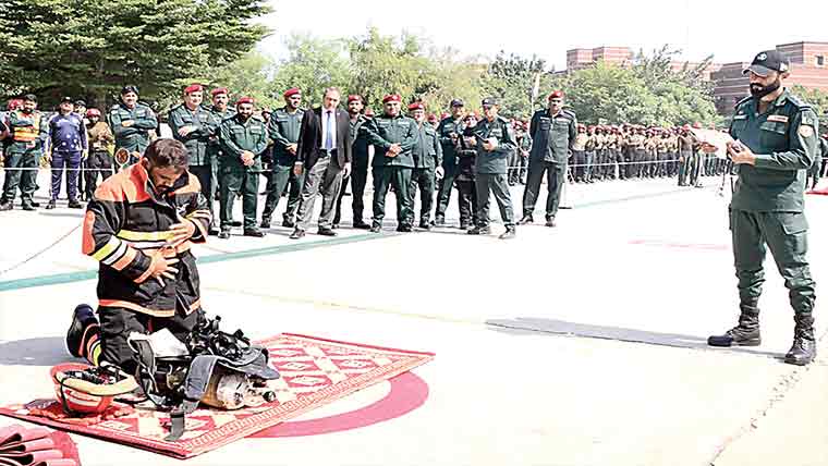 انٹر ڈسٹرکٹ ریسکیو ٹیموں کے  مقابلہ جات کا افتتاح