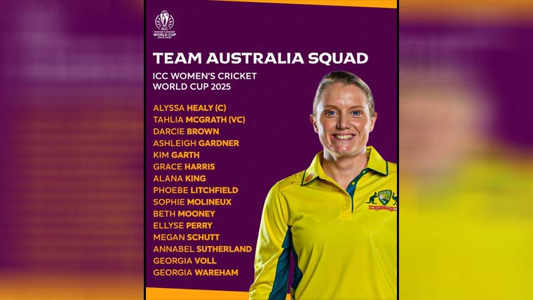 ویمنز ورلڈکپ:دفاعی چیمپئن  آسٹریلیا نے سکواڈ کا اعلان کردیا
