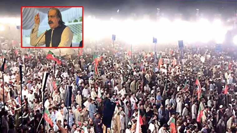 پشاور  میں  پی  ٹی  آئی  جلسہ ،عدلیہ  انصاف  کرے:علی  امین :ناکام  ترین  شو:حکومت