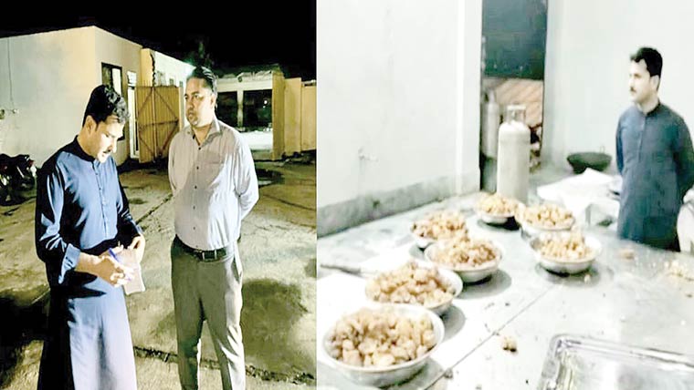 مختلف شادی ہالز کا اچانک معائنہ ، لاکھوں روپے جرمانہ 