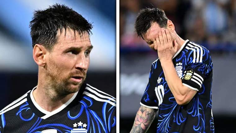 لیونل میسی ہوم گراؤنڈ پر آخری میچ میں رو پڑے