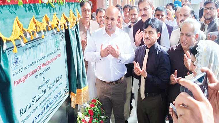 ترقیاتی منصوبوں کی تیز رفتارتکمیل ترجیح :صوبائی وزیر رانا سکندر 