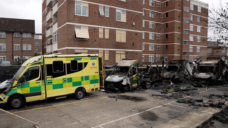 لندن:یہودی کمیونٹی کی ایمبولینسوں کو  آگ لگانے کا الزام ، مزید 3 افراد گرفتار