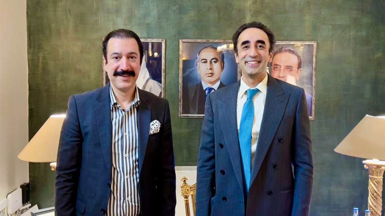 بلاول سے وزیراعظم آزاد کشمیر  فیصل ممتاز راٹھور کی ملاقات 