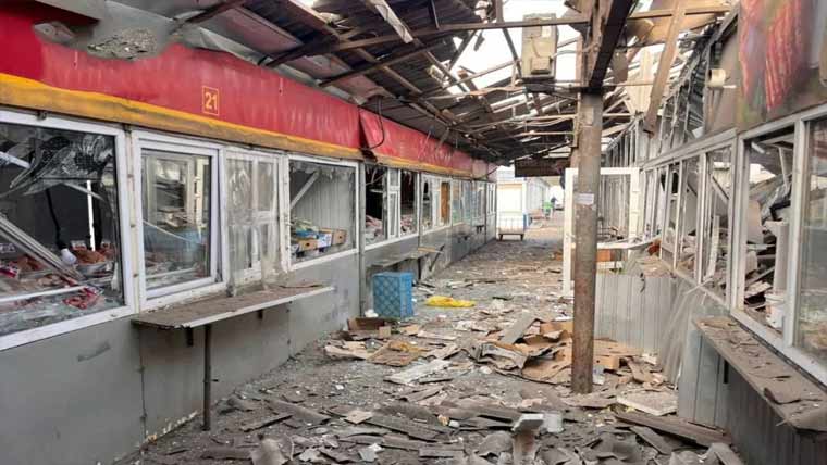 یوکرین :مارکیٹ پر روسی ڈرون  حملہ، 5ہلاک،25زخمی