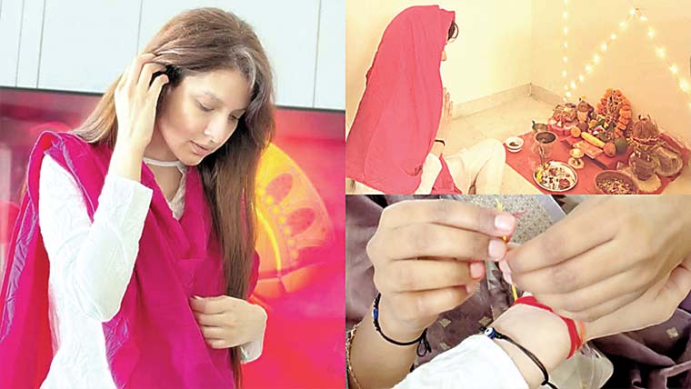 ہندو آرتی کرنے پر اداکارہ سعیدہ امتیاز تنقید کی زد میں