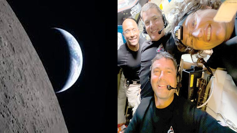 آرٹیمس II ٹیم نے چاند سے زمین کا  حیرت انگیز عکس لیا،واپسی کا سفر شروع