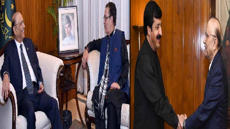 صدرِ مملکت سے پنجاب اور گلگت بلتستان کے گورنرز کی ملاقاتیں