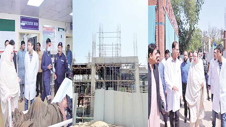  کمشنر کا ایف آئی سی کا دورہ، ایمرجنسی بلاک کی جلد تکمیل کی ہدایت 