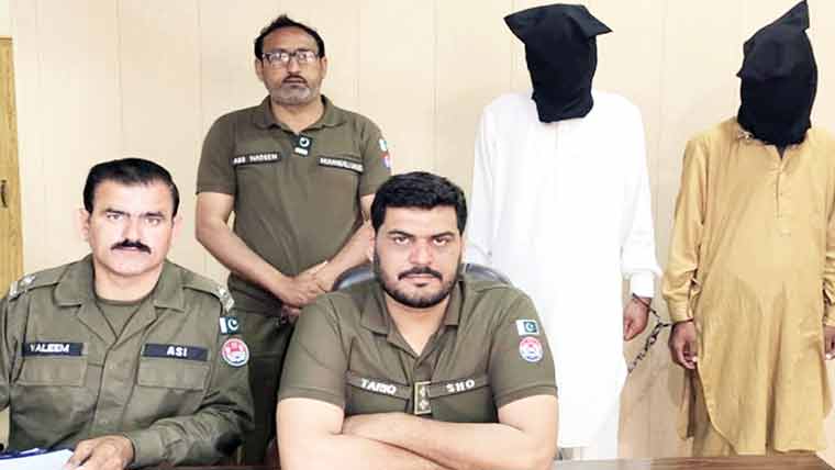 اقدام قتل کے مقدمات میں  مطلوب 2 مجرم اشتہاری گرفتار 