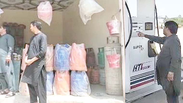  غیر قانونی گیس فلنگ کیخلاف  کریک ڈائون ، 4 ہزار کے جرمانے