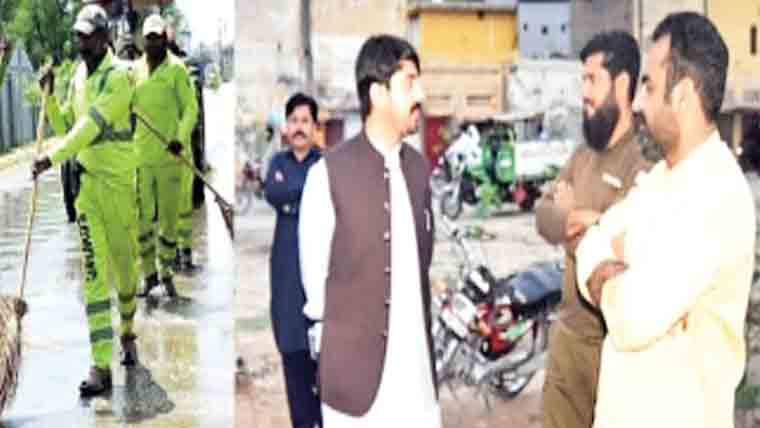  شہر کی اہم شاہراہوں میں  صفائی کے عمل کو مزید مؤثر بنایا  جا رہا ،اسسٹنٹ کمشنر بھیرہ 