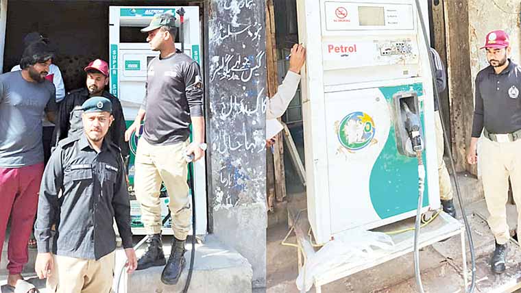 سیالکوٹ:مختلف علاقوں میں غیر قانونی پٹرول پمپس کیخلاف آپریشن 