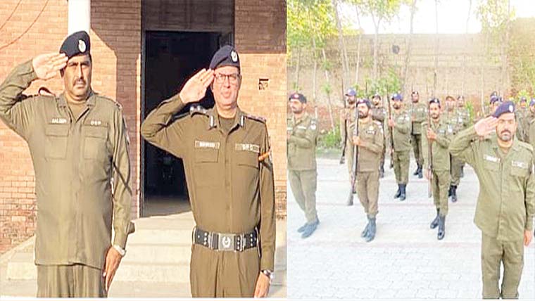  چنیوٹ :جنرل پریڈ، پولیس اہلکاروں کی کارکردگی کا جائزہ