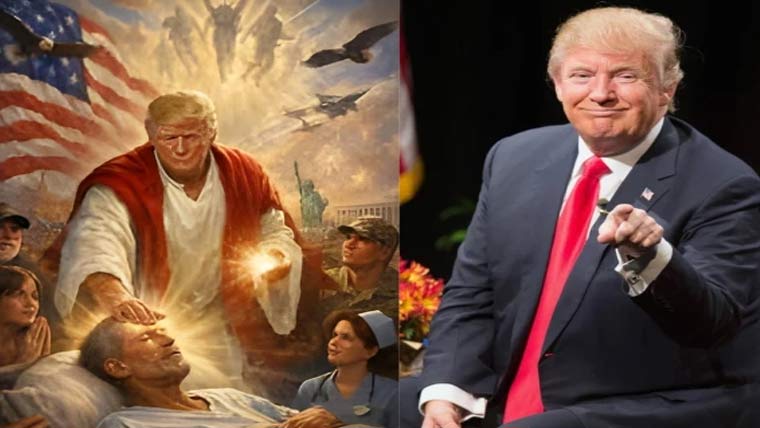 ٹرمپ نے حضرت عیسیٰؑ کیساتھ  اے آئی تصویر شیئر کر دی 