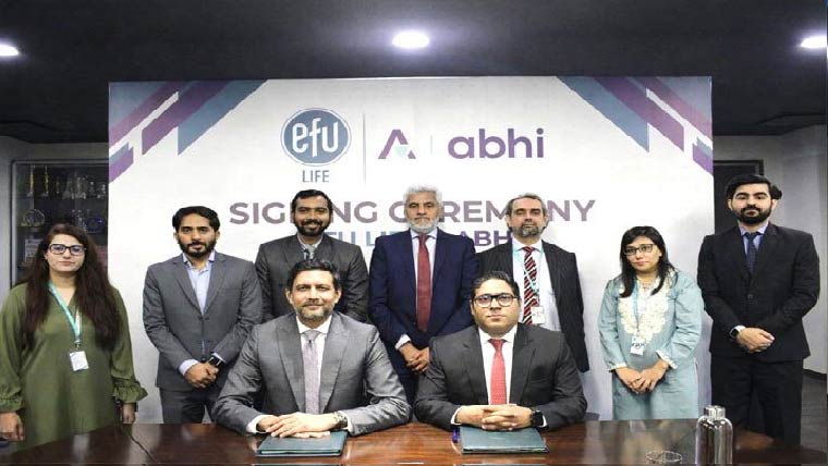 ابھی مائیکرو فنانس بینک اور  ای ایف یو لائف کا  اشتراک