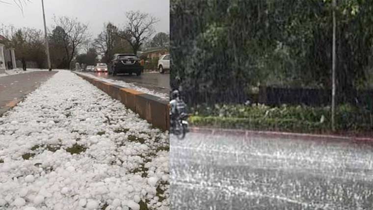 راولپنڈی اسلام آباد میں بارش  ژالہ باری ،لاہور سمیت کئی  شہروں میں بادل برسنے کی پیشگوئی 