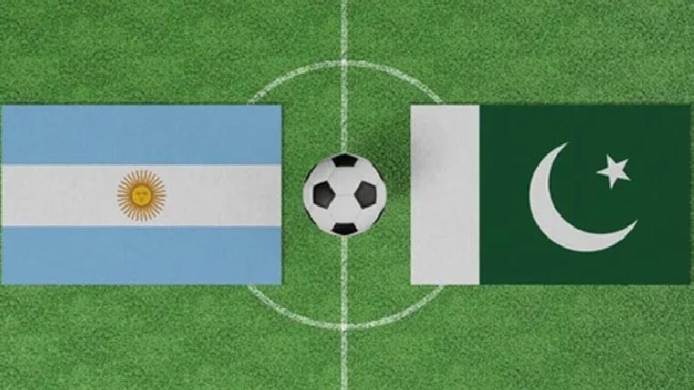 پاکستان اور ارجنٹائن کی فٹبال ٹیموں  کے درمیان فرینڈلی فٹبال میچ کا امکان