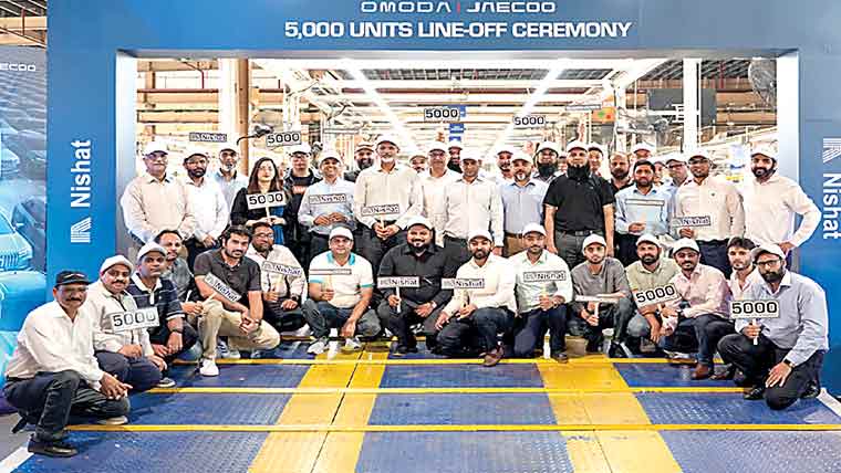 نشاط گروپ :اوموڈا اور جیکوکے 5ہزار  یونٹس کی پروڈکشن کا سنگ میل عبور