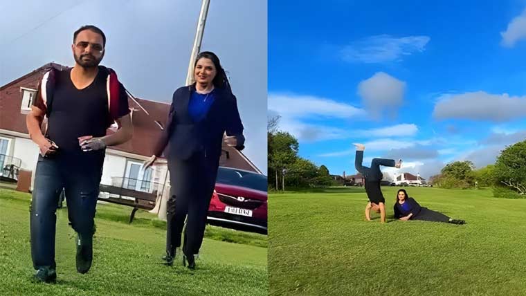 فضا علی کی نئی ویڈیو وائرل، شوہر کی قلابازیوں پر لوگوں کا تمسخر 