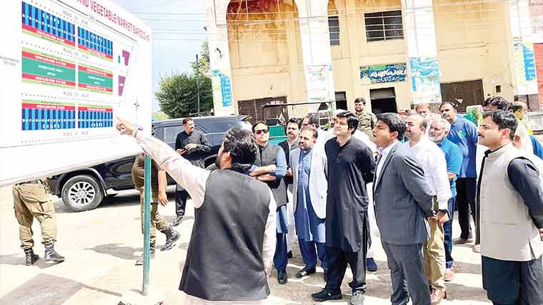  نئی سبزی و فروٹ منڈی  کا دکانوں کی الاٹمنٹ کا تنازع خوش اسلوبی سے حل
