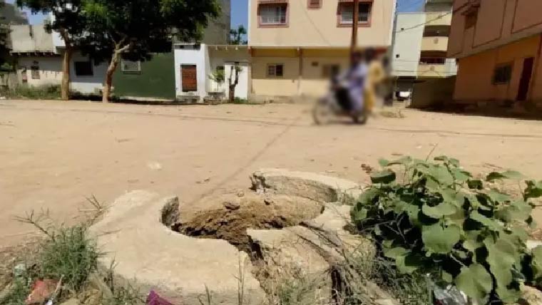 نوابشاہ میں کھلے مین ہول سے پیش آنیوالے واقعات کا نوٹس