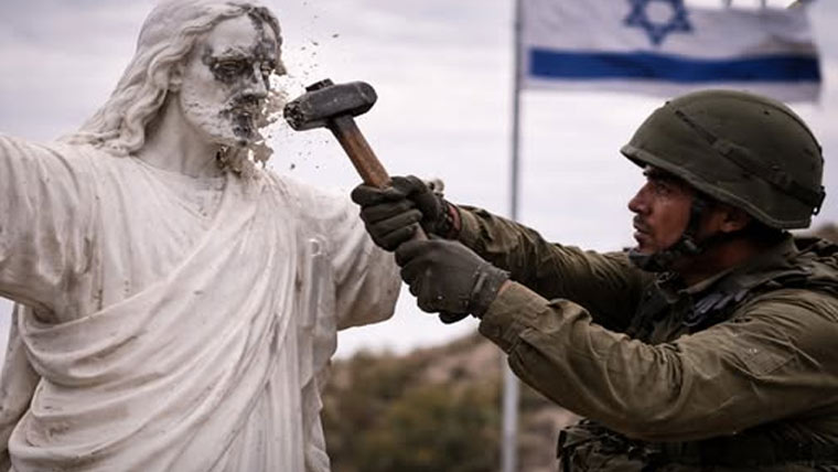 حضرت عیسیٰ  ؑ کے مجسمے کی توڑ پھوڑ 2 اسرائیلی فوجیوں کو1 ماہ قید