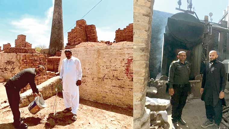 ڈسٹرکٹ آفیسر ماحولیات کا مختلف  صنعتی یونٹس اور بھٹہ خشت کا دورہ 