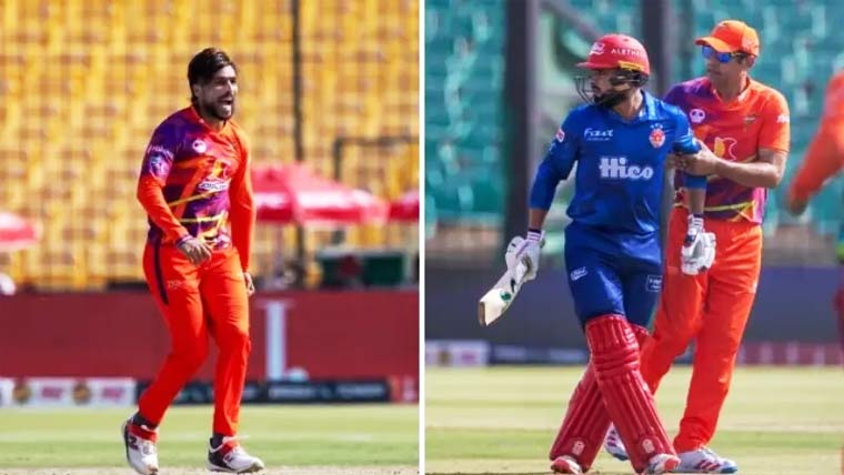 پی ایس ایل:محمد عامر اور فہیم  اشرف کے درمیان تلخ کلامی 