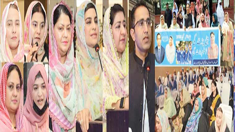  گرلز ایلیمینٹری سکول فرید ٹاؤن  میں داخلہ مہم کے سلسلہ میں تقریب 