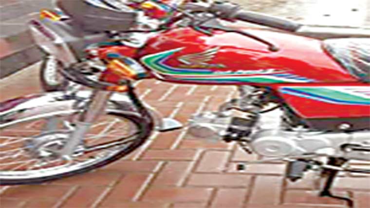 ٹیمپر شدہ 116 موٹر سائیکل برآمد 