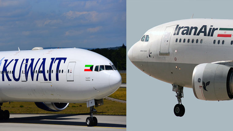 ایران اورکویت کا2ماہ بعد بین الاقوامی  پروازیں دوبارہ شروع کرنے کا اعلان