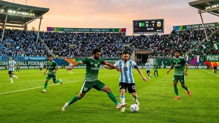  پاکستان کا ارجنٹینا کے ساتھ  دوستانہ فٹبال میچ کا امکان 