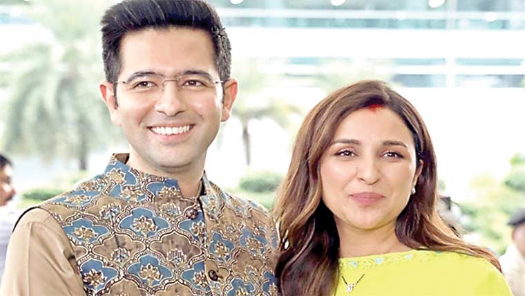 پرینیتی کے شوہر راگھو کی بی جے پی میں شمولیت ،سخت تنقید کا سامنا 