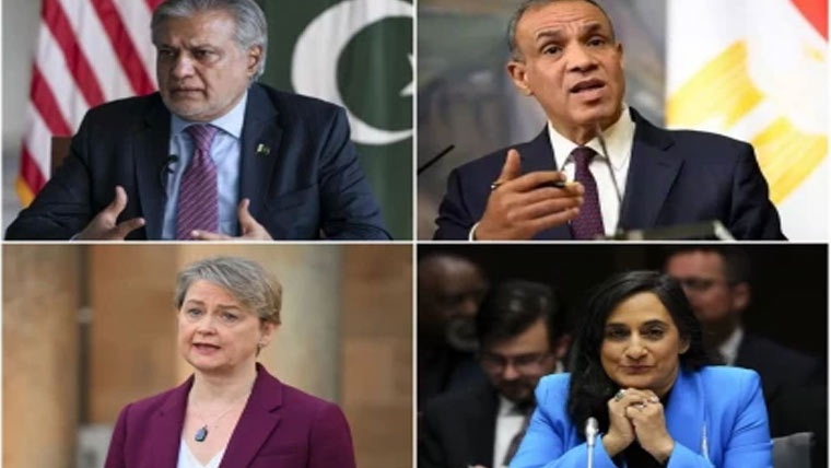 اسحاق ڈار کا برطانوی، کینیڈین،مصری وزرا ئے خارجہ سے رابطہ
