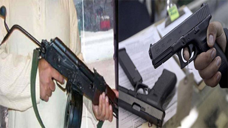 گرفتار ملز موں کے  انکشاف پر اسلحہ برآمد 