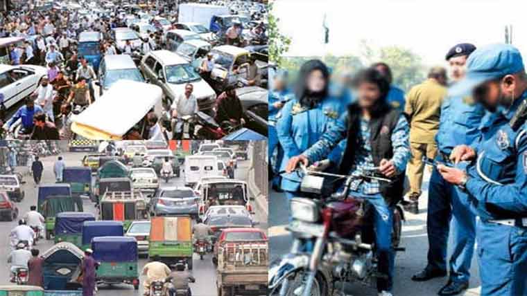 وارڈن چالانوں میں مصروف : گھنٹوں ٹریفک جام شہریوں کیلئے درد سر 