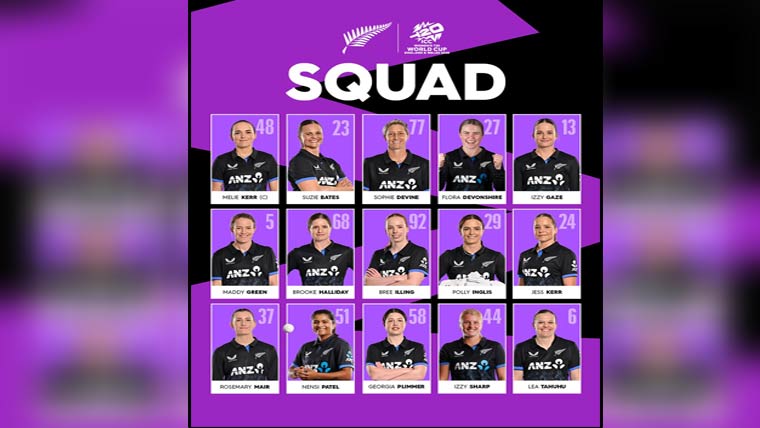  ویمنز ٹی20 ورلڈ کپ  کیلئے نیوزی لینڈ ٹیم کا اعلان 