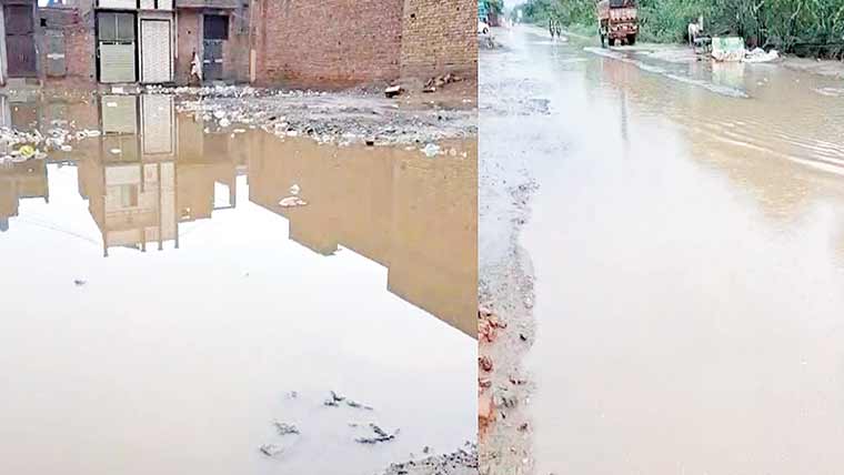 واسا کی مبینہ غفلت، بارشی پانی جگہ جگہ کھڑا