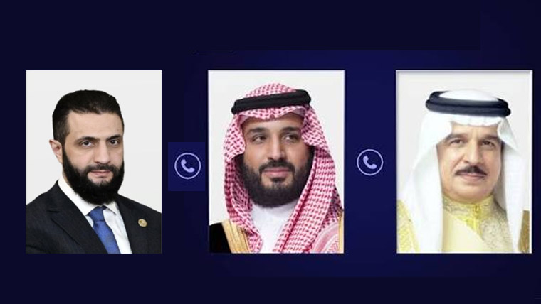 سعودی ولی عہد سے بحرین کے فرمانروا  اور شام کے صدر کا ٹیلیفونک رابطہ 