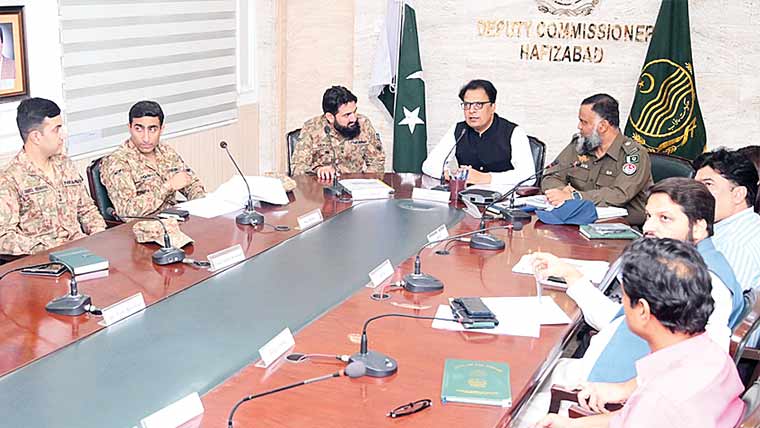 حافظ آباد:چہلم شہدا کربلا کے موقع پر سکیورٹی انتظامات 