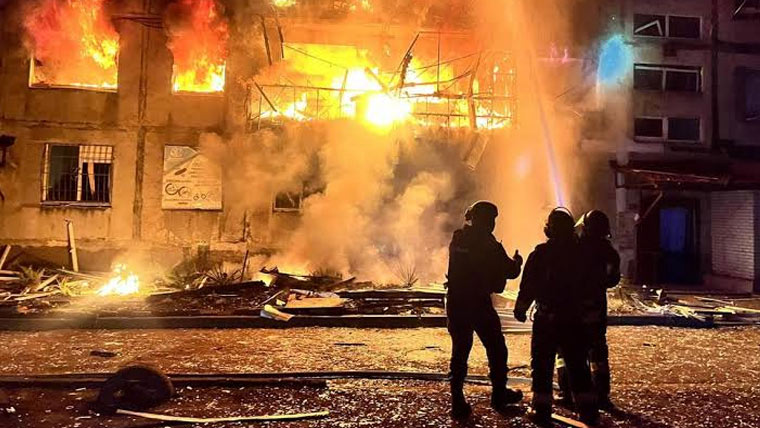 یوکرینی ڈرون حملے ، 11افراد ہلاک، 50زخمی 