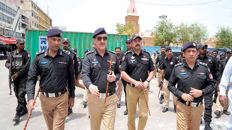 پولیس چیف کا چہلم کے مرکزی جلوس کے روٹ کا دورہ، انتظامات کا جائزہ