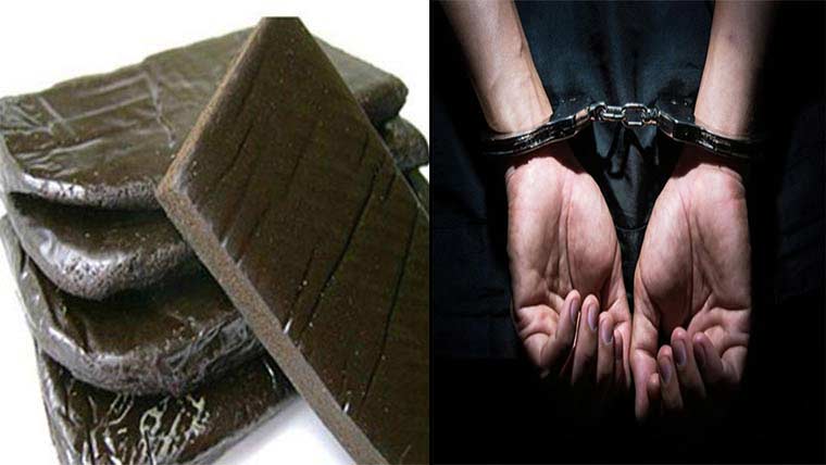 دو منشیات فروش گرفتار ،تین  کلوگرام سے زائد چرس برآمد 
