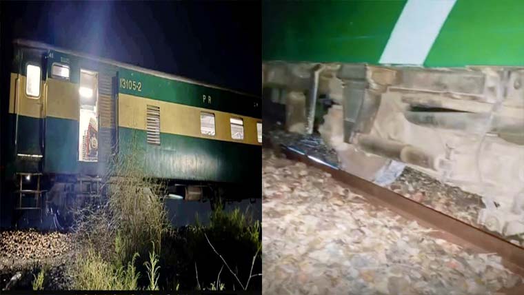 پاکپتن:بلھے شاہ ایکسپریس کی بوگی  پٹڑی سے اترگئی، نقصان نہیں ہوا