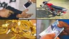 وارداتوں میں لاکھوں کی نقدی ، موٹر سائیکلیں چھین لیں